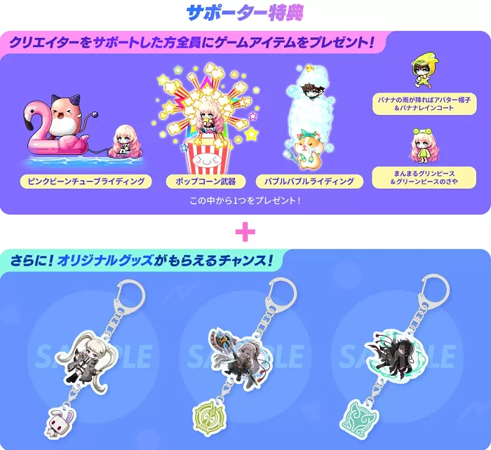 サポーター特典
